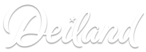 Deiland logo en blanco transparente