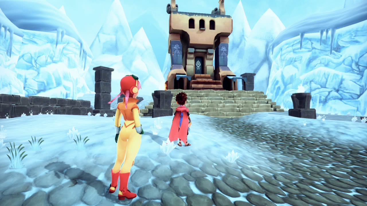 Deiland screenshot gameplay paisaje de nieve con personajes del juego