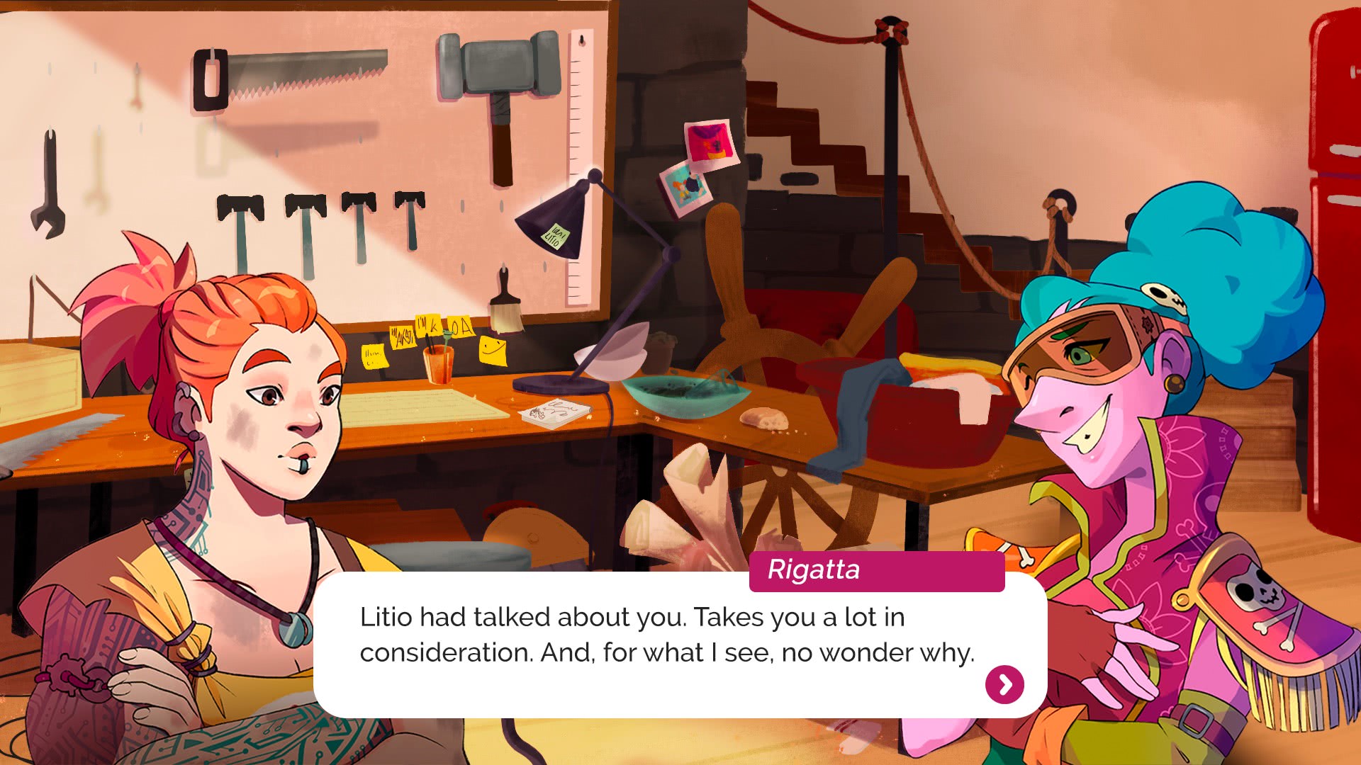 Summer in mara screenshot gameplay dialogos