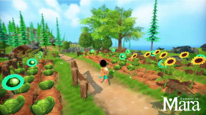 Summer in mara screenshot gameplay cultivando el huerto
